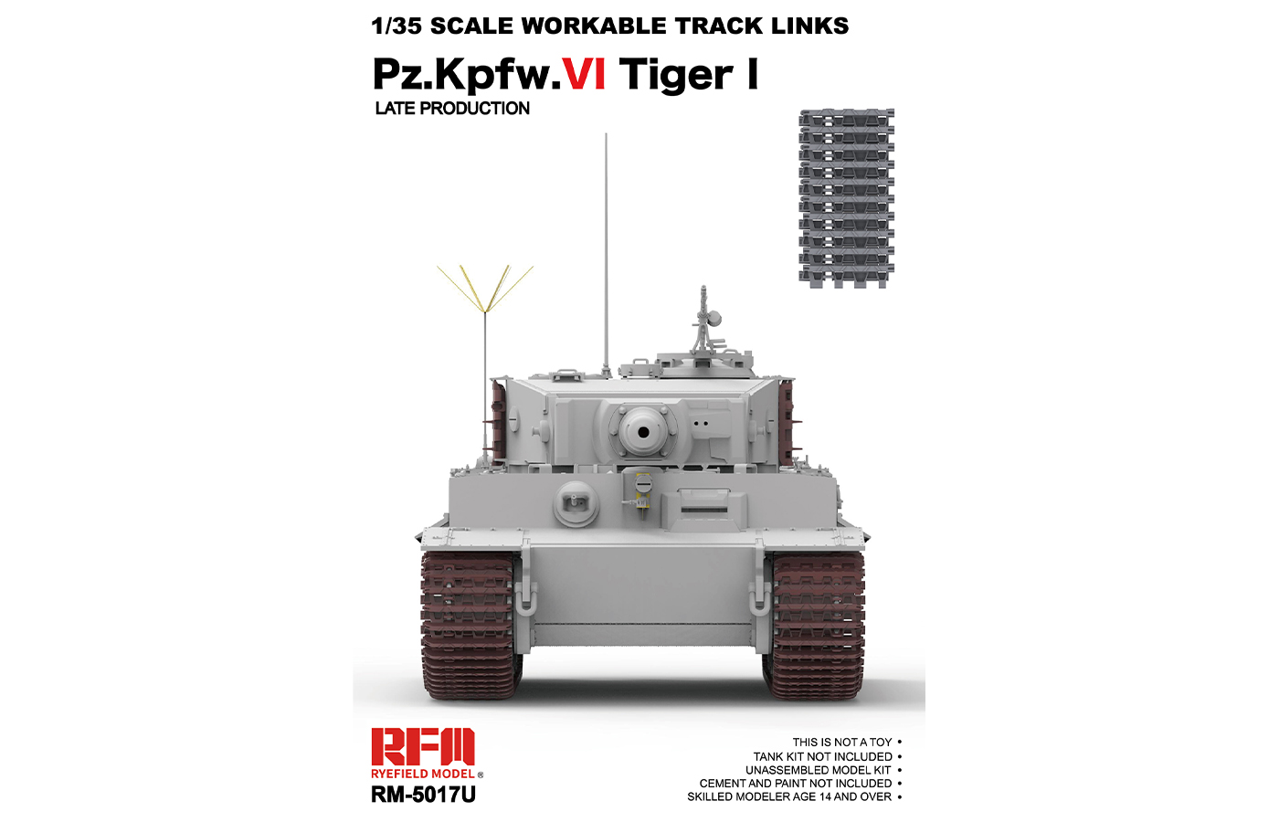 RM-5017U  NEW!!！TIGER I LATE PRODUTION WORKABLE TRACK LINKS