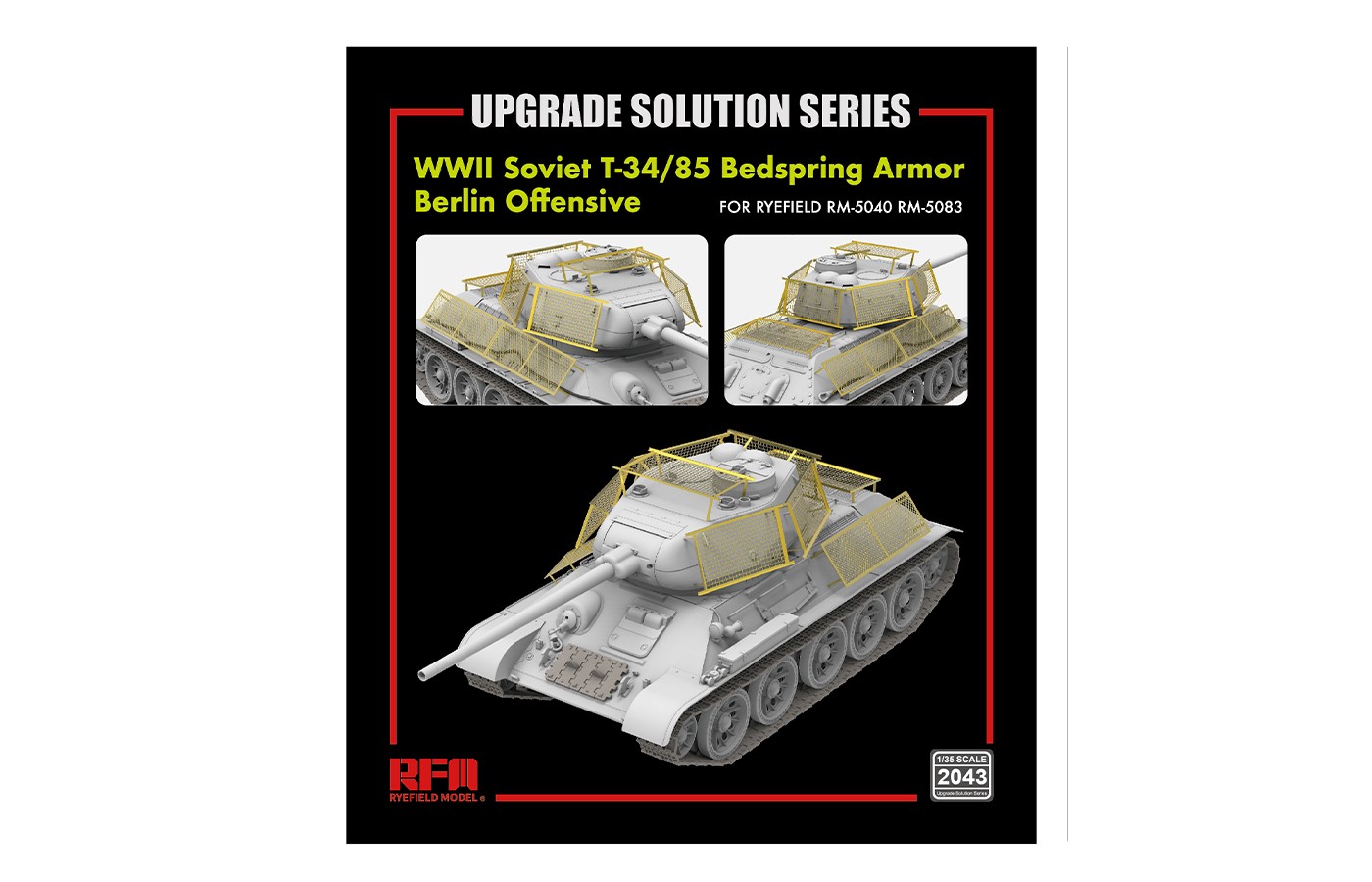 RM2043   T-34/85 Bedspring Armor (Berlin Offensive) for 5083