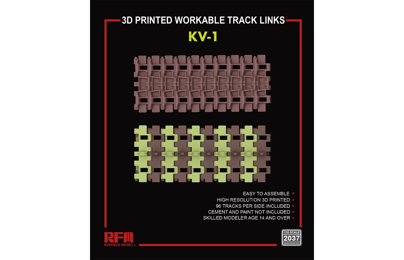 RM-2037 KV-1 3D PRINTED WORKABLE TRACK