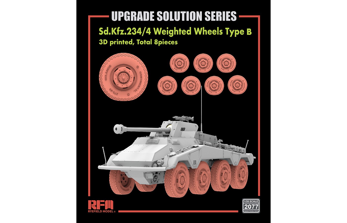 RM-2077 Sd.Kfz.234/4 Weighted wheels Type B