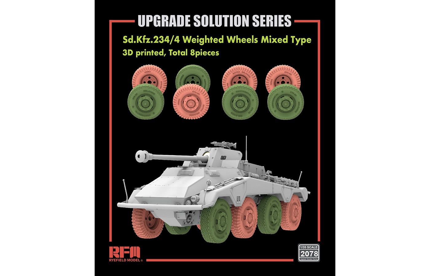 RM-2078 Sd.Kfz.234/4 Weighted wheels  Mixed Type